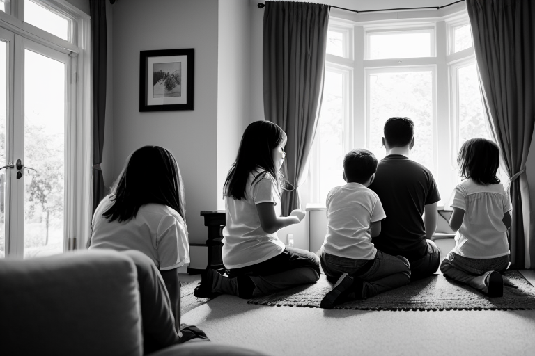family in prayer